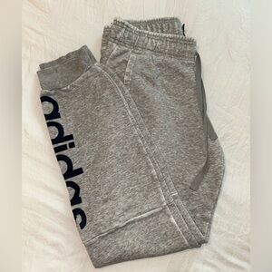 Adidas Gray Joggers with Logo